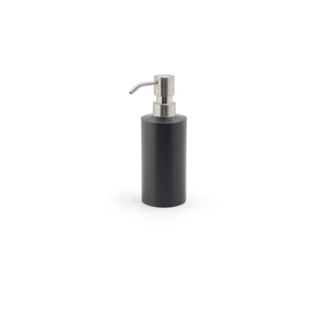 FOH RSP014BKS22 12oz Brushed Stainless Pump Matte Black With Mirrored Top Includes One RSP010BKS22-BTM 12oz Brushed Stainless Pump Base Matte Black