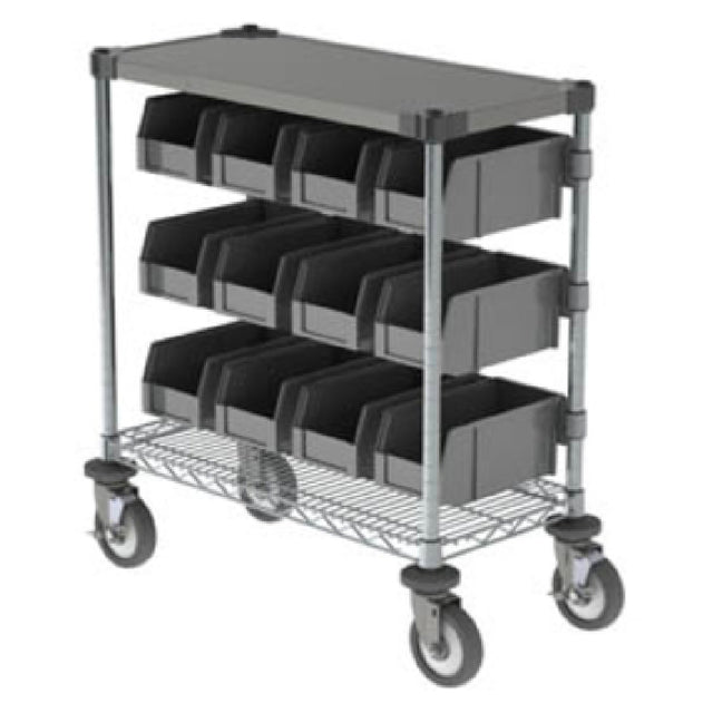 Metro CR1430CC Condiment Cart 2-tier (1) 30"W X 14"D Adjustable Wire Bottom Shelf