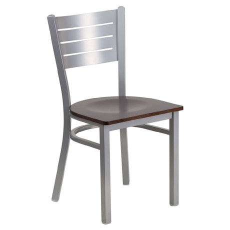 Flash Furniture XU-DG-60401-WALW-GG Hercules Series Restaurant Chair Metal Cutout Slat Back