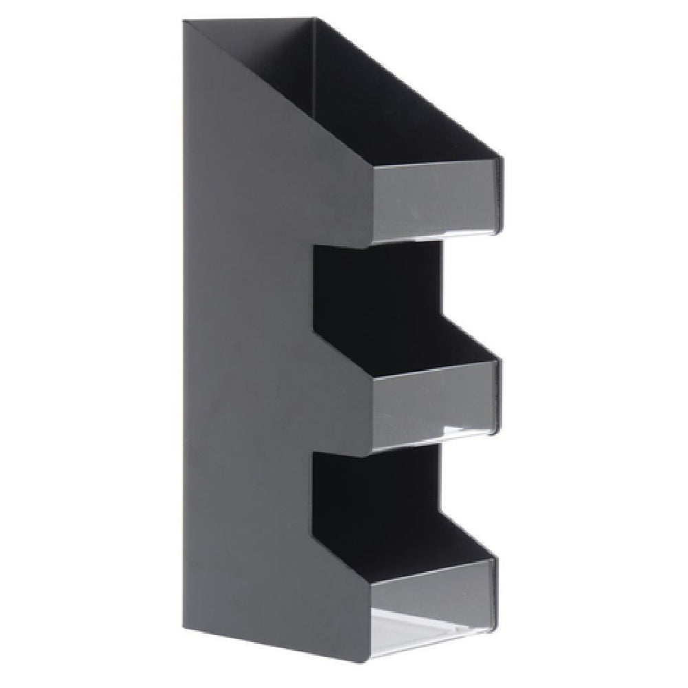 Hubert 20775 - Cup & Lid Organizer, 3-compartment, 5-1/8" X 6-1/2" X 15-3/4"H Overall