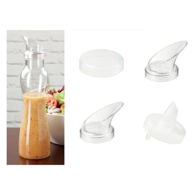 GET Enterprises SDB-32-PC-6-CL Salad Dressing/Juice Bottles Set 30 Piece Includes: (6) Each: 32 Oz. Bottles