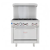 Empura Equipment EGR-36_NAT Gas Range Stainless Steel Commercial Natural Gas Range With Oven