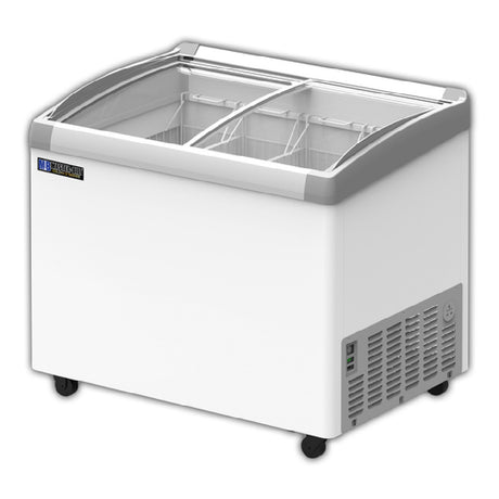 Master-Bilt MSC-41AN COLDIN-3™ Display Freezer 11.5 Gross Cu. Ft. Curved Tempered Glass Sliding Lids