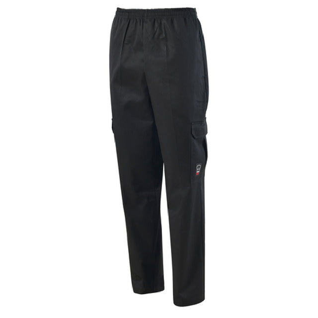 Winco UNF-11KXS Cargo Chef Pants Straight Leg Elastic Waistband With Drawstring