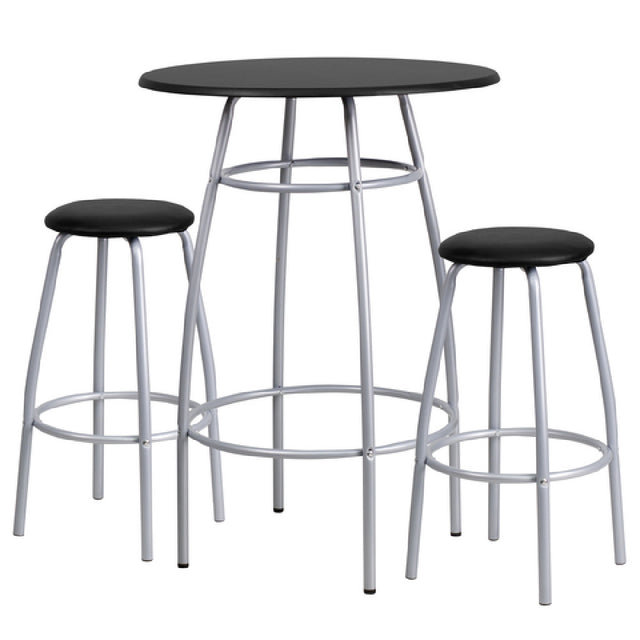 Flash Furniture YB-YJ922-GG Pub Table And Bar Stool Set Bar Height Includes (1) 30" Dia. X 41-1/2"H Pub Table