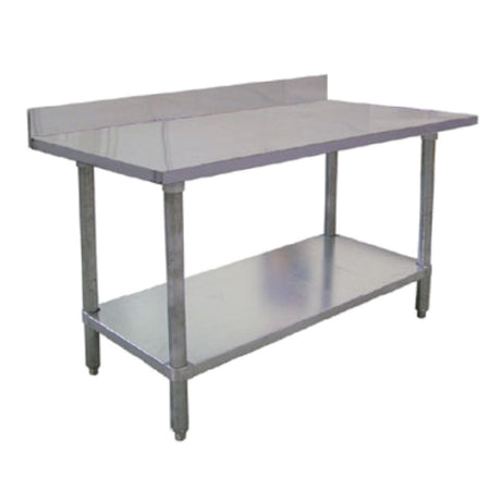 Omcan 23798 (23798) Elite Series Work Table 72"W X 24"D X 38"H 18/430 Stainless Steel Top With 4" Backsplash