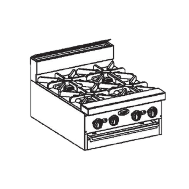 Jade Range JBR-12-M Bistro™ Restaurant Range Gas 72"