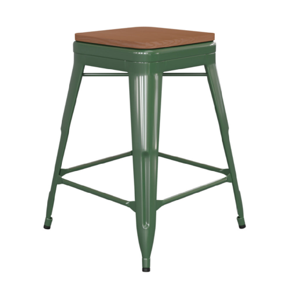 Flash Furniture CH-31320-24-GN-PL2T-GG Kai Bar Stool 500 Lb. Weight Capacity Counter Height