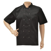 Hubert 68753 - Unisex Chef Jacket, Short Sleeve, Double-breasted