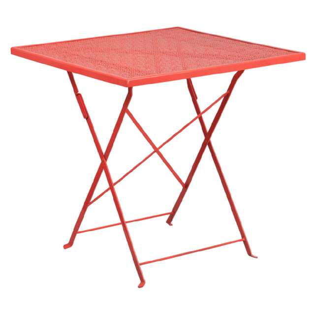 Flash Furniture CO-1-RED-GG Folding Patio Table 28"W X 28"D X 28"H Square