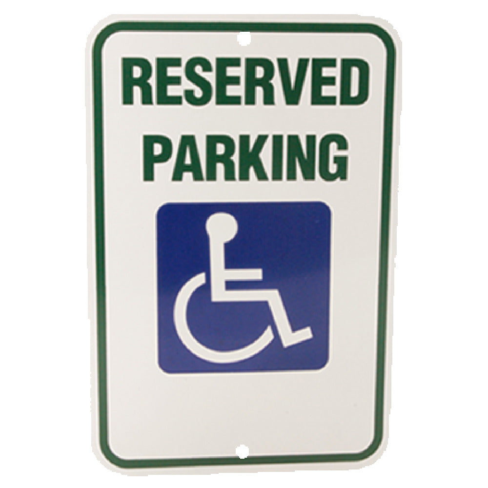 Franklin Machine Products 280-1212 Sign "Reserved Parking"/ADA Symbol 12" X 18"