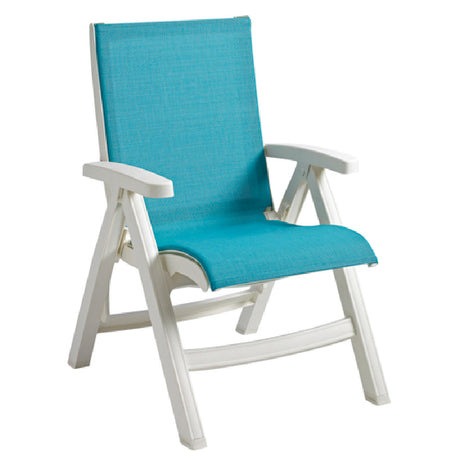 Grosfillex UT004004 Jamaica Beach Midback Folding Chair Stackable Designed For Outdoor Use