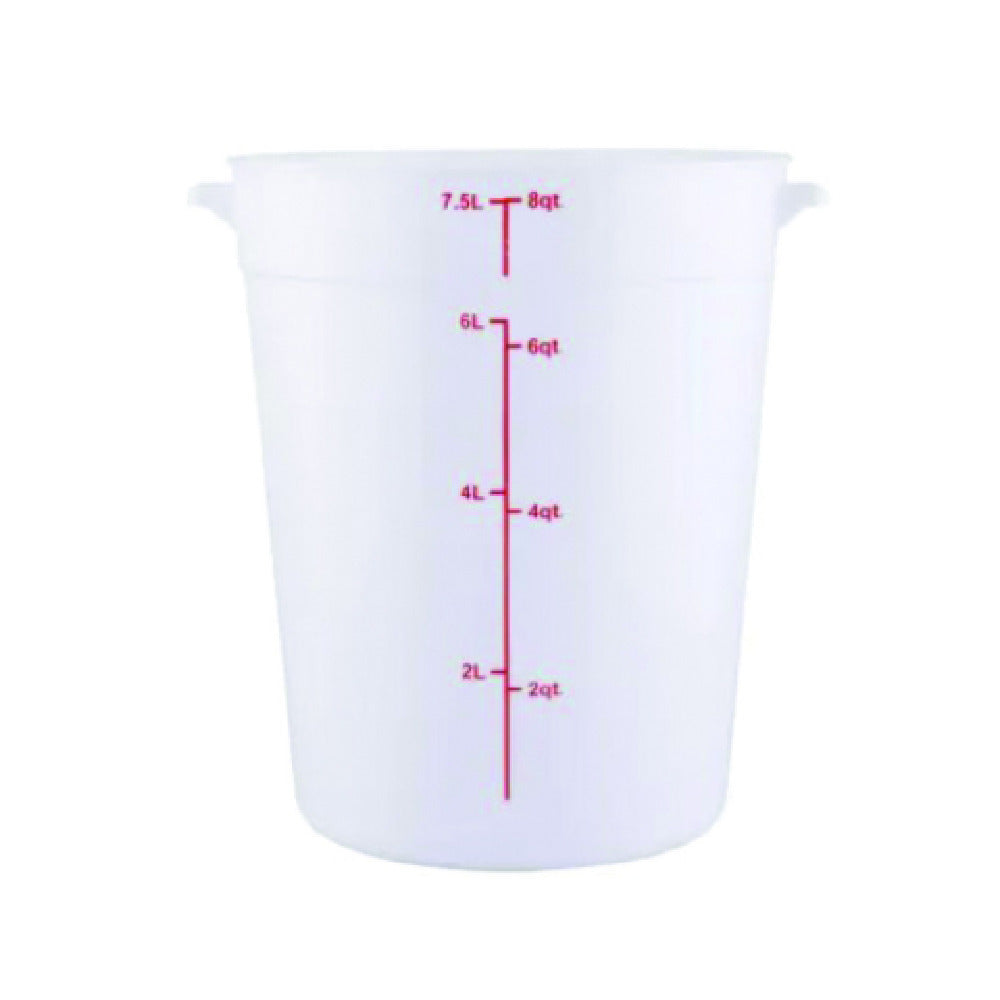 Hubert 18124 - CenPro® Food Storage Container, 8-3/4"W X 8-3/4"D X 10-5/8"H, Round
