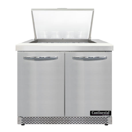 Continental Refrigerator D36N12M-FB Designer Line Mighty Top Sandwich Unit Front Breather