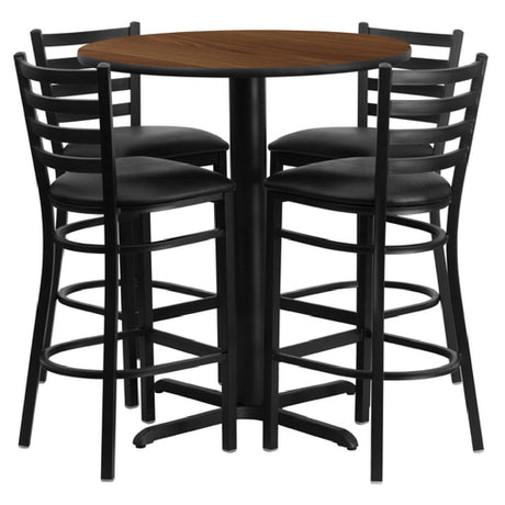 Flash Furniture HDBF1024-GG Table And Bar Stool Set Includes (1) 30" Dia. X 42"H Table