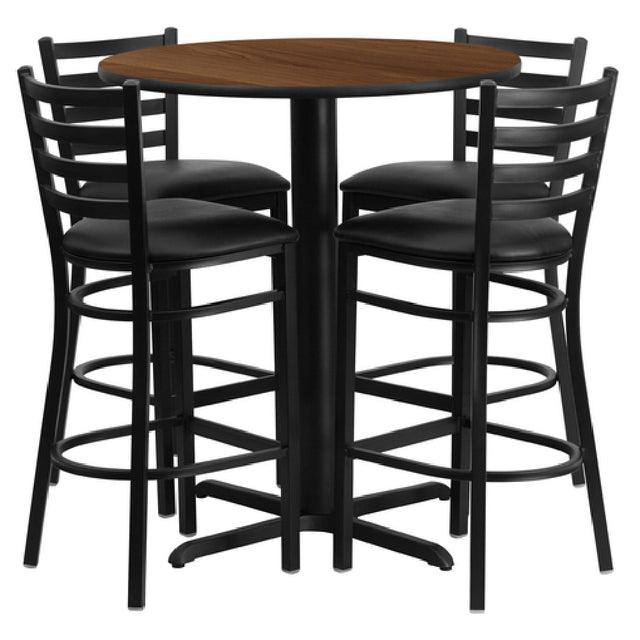 Flash Furniture HDBF1024-GG Table And Bar Stool Set Includes (1) 30" Dia. X 42"H Table