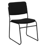 Flash Furniture XU-8700-BLK-B-30-GG Hercules Series Stacking Chair 1000 Lb. Weight Capacity