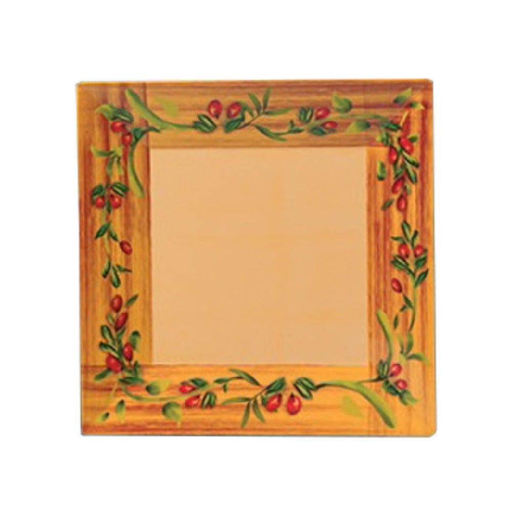 Yanco OL-112 Olive Plate 12"L X 12"W Square