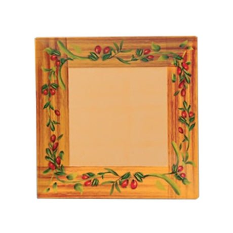 Yanco OL-108 Olive Plate 8"L X 8"W Square