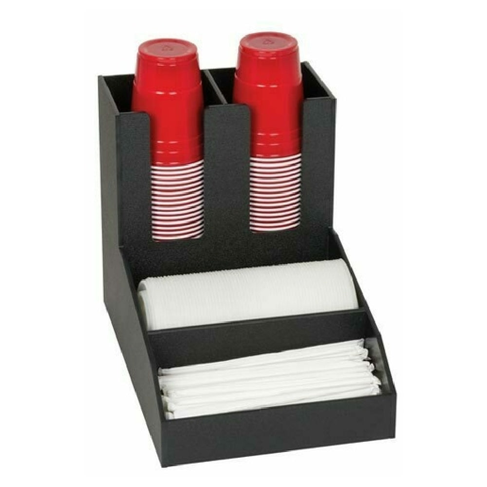 Dispense Rite CLCO-2BT Cup Lid Condiment And Straw Organizer