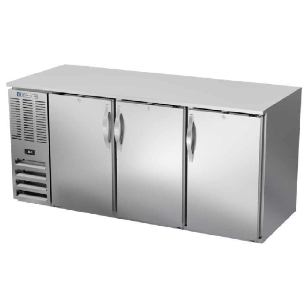 Beverage Air BB72HC-1-S - Refrigerated Back Bar Storage Cabinet, Three-section, 72"W