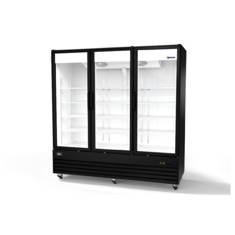 Omcan 50125 (RE-CN-79R-HC) Merchandiser Refrigerator Reach-in Three-section