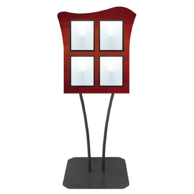 Hubert 66550 - Menu Board, 4-pocket, Floor Stand