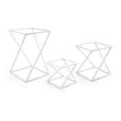 FOH BRI005WHI28 B³ Buffet Building Blocks® Twist Display Riser Set Of 3 (1) 5-3/4"W X 5-3/4"D X 5-1/2"H