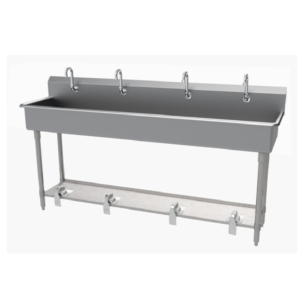 Advance Tabco FS-FM-96FV Multiwash Hand Sink Splash Mount Faucet Provision With Toe-operated Push Valve