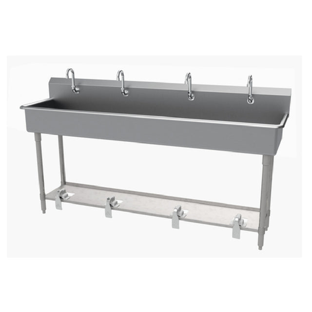 Advance Tabco FS-FM-96FV Multiwash Hand Sink Splash Mount Faucet Provision With Toe-operated Push Valve