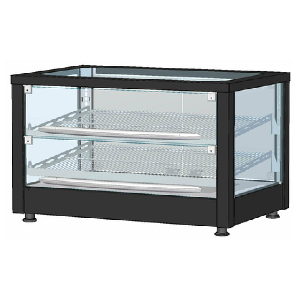 Equipex WD780B-2/1-SS Roller Grill Warming Display 2-tier (2) Horizontal Self-service Doors On Customer Side