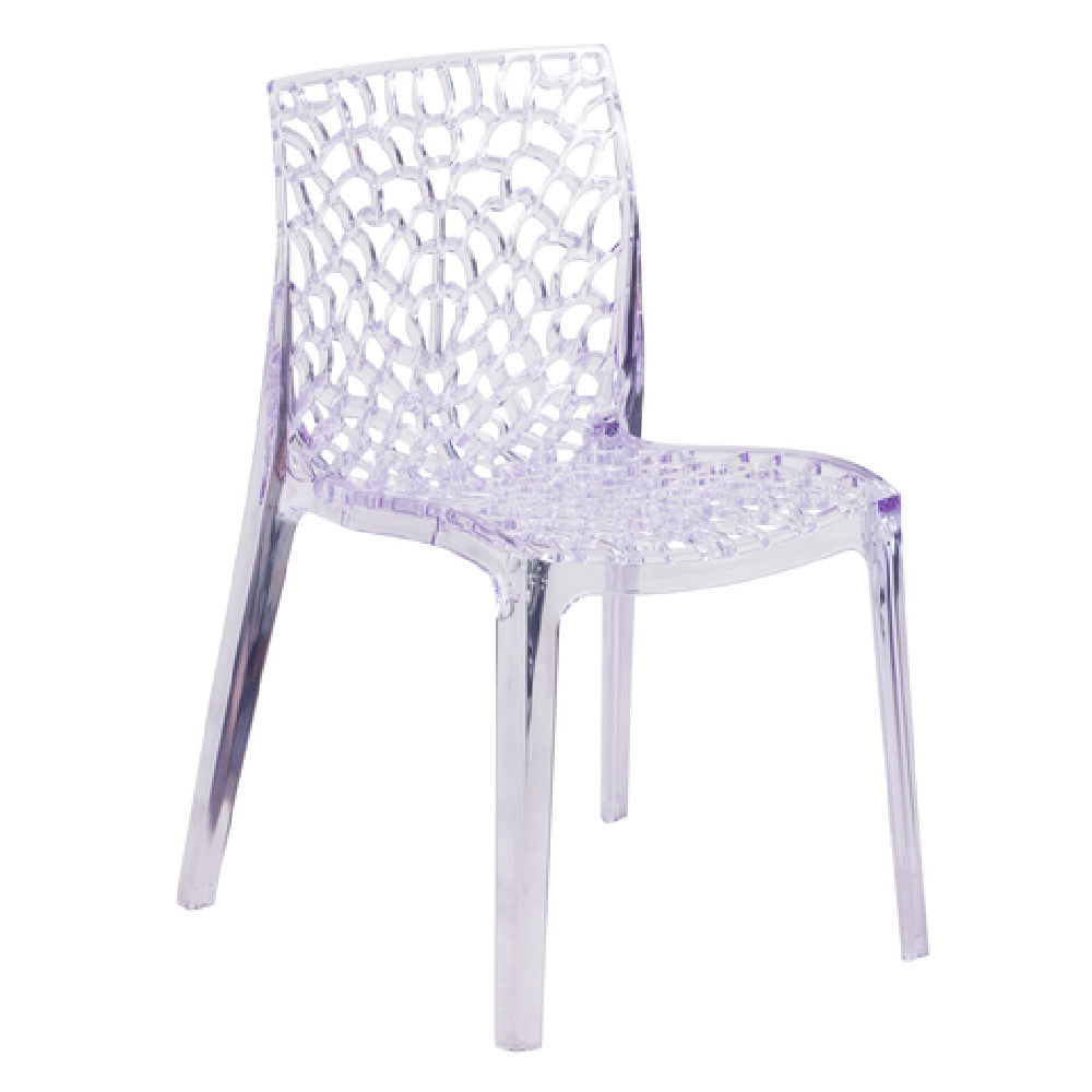 Flash Furniture FH-161-APC-GG Vision Series Stacking Side Chair Plain Back Contoured Design