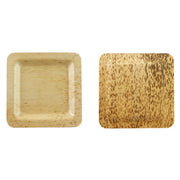 PacknWood 210BBOUA9 - Zebra Leaf Plate, 3.5" X 3.5", Square