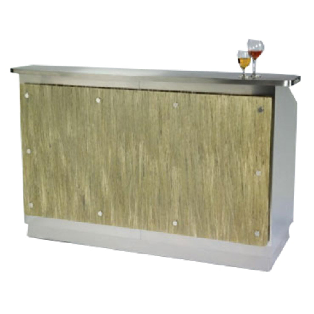 Lakeside 76112 Wilson Portable Bar 96"W X 30"D X 47-1/2H" Stainless Steel Interior With Acrylic Face Plate