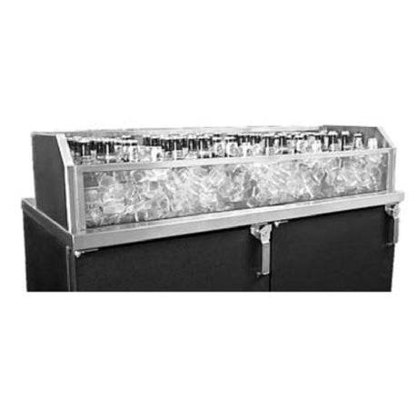 Glastender GDU-12X102 Glass Ice Display Unit For Back Bar 102"W X 12"D X 9"H