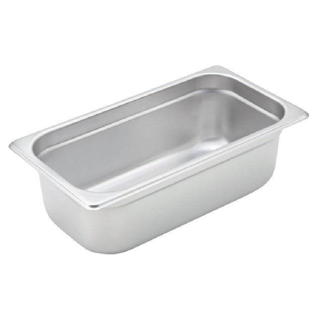 Winco SPJM-304 Steam Table Pan 1/3 Size 6-7/8" X 12-3/4" X 4" Deep