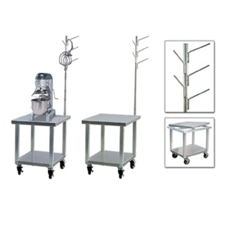 New Age Industrial 99738 Mixer Stand 29"W X 23"D X 28"H 16 Gauge Stainless Steel Top With Marine Edge