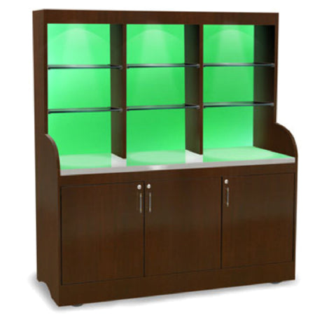 Forbes Industries 5873-ACRYLIC Luxe Series Mobile Back Bar 70"W X 27-1/2"D X 78"H