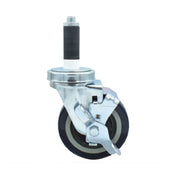 BK Resources 4SBR-1RA-PLY-TLB - Swivel Caster, 1" Expanding Stem, 4" Polyurethane Wheel