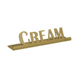Service Ideas 1C-ST-CREAM-SIGN-VG Service Ideas Laser Cut ID/Table Sign 18/8 Stainless