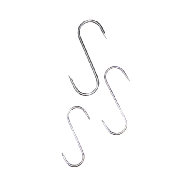 Omcan 10509 (10509) "S" Hook 80mm X 4mm (3" X 3/16") Stainless Steel