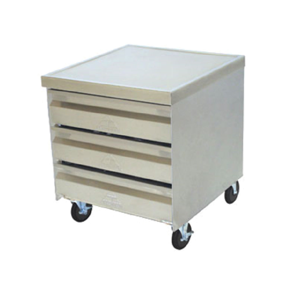 Advance Tabco MDC-2020 Mobile Drawer Cabinet 25-1/4"W X 25-3/4"D X 29-1/2"H Three Drawer Tier