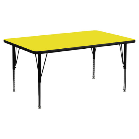 Flash Furniture XU-A2448-REC-YEL-H-P-GG Activity Table 48"W X 24"D X 16-1/4" To 25-1/4" Adjustable Height