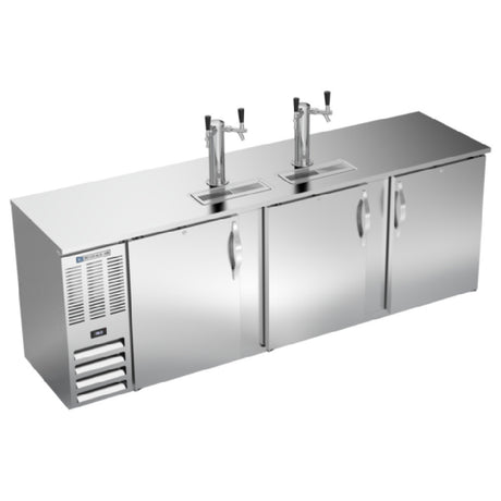 Beverage Air DDN94HC-S - Draft Beer Cooler, 94"W X 26-3/8"D X 49-5/16"H, 27.191 Cu. Ft.