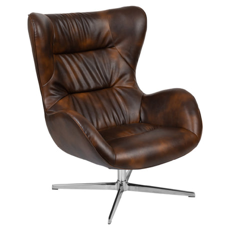 Flash Furniture ZB-WING-BOMB-GG Bomber Jacket LeatherSoft Swivel Wing Chair [ZB-WING-BOMB-GG]