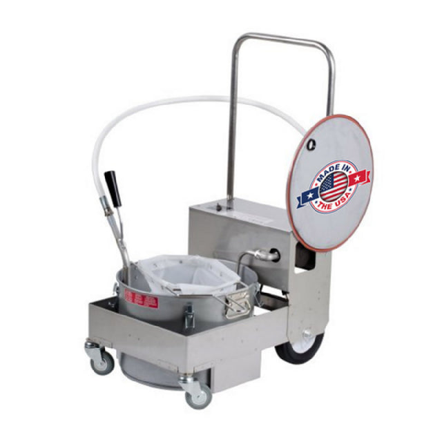 MirOil USA BD505 Oil Filter Machine/Discard Trolley 1 Way Pump For Fryers With Drain Valves