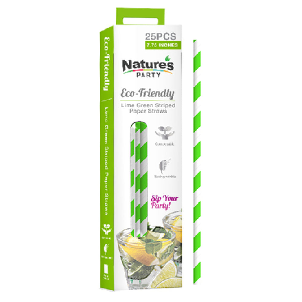 PacknWood 8NPCHP19LM1 - Straw, 0.02" Dia. X 7.75"L, Compostable