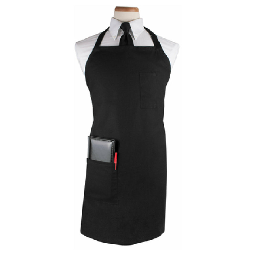 John Ritzenthaler Company CL2PBIABK Ritz® Chef's Line® Bib Apron 32" X 32-1/2" Long 11-1/2" Neckline