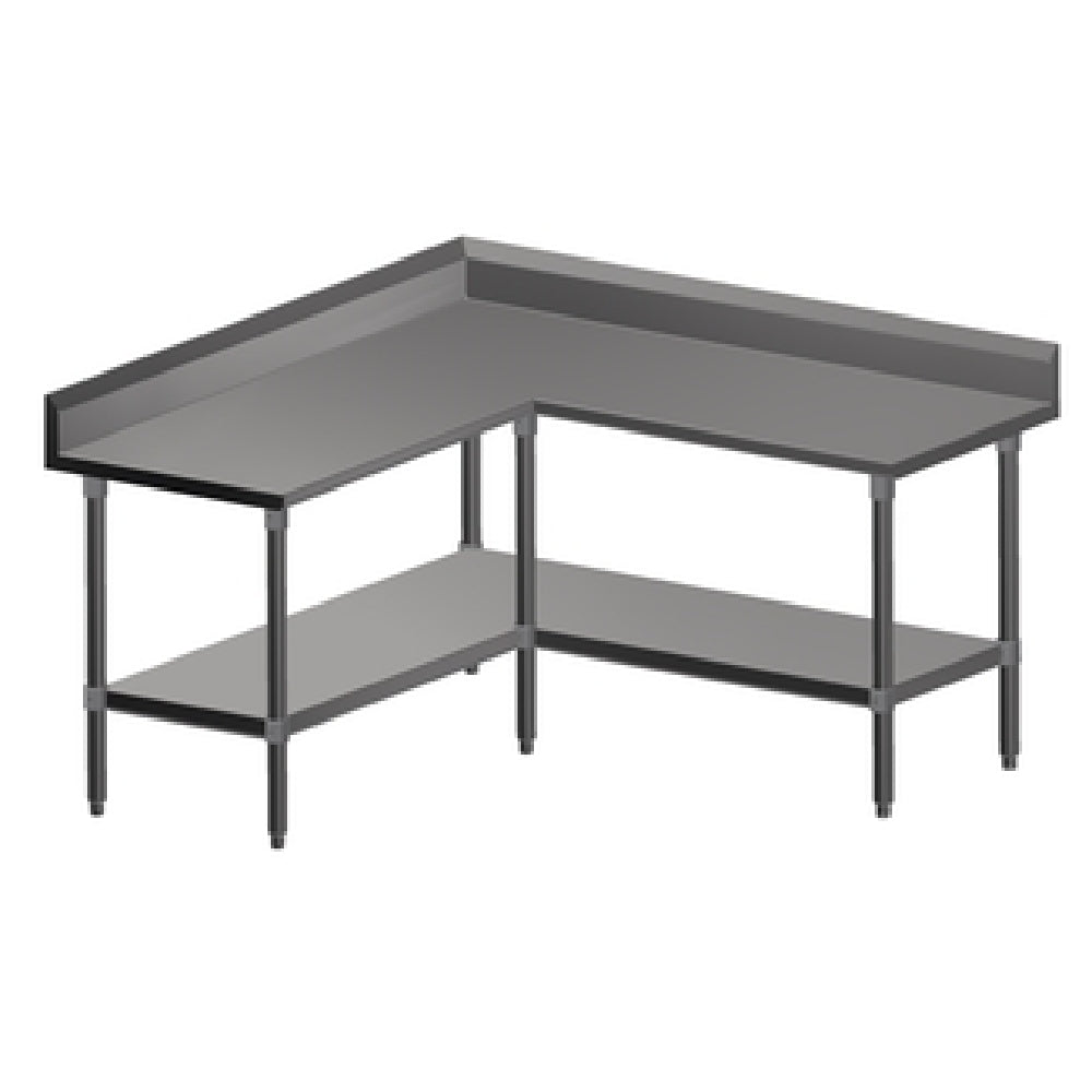 John Boos ST4R5-L2460SSK Work Table L-shaped 60"W X 60"D X 40-3/4"H Overall Size