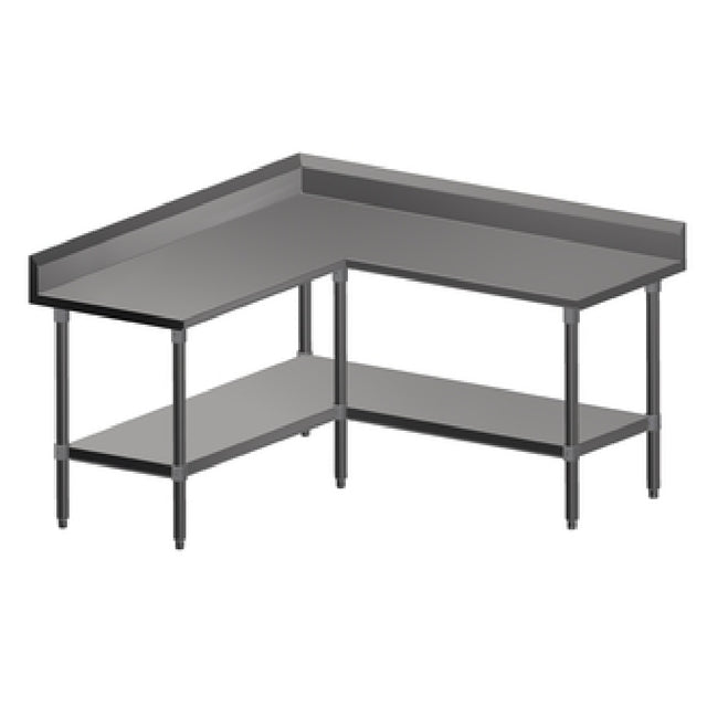 John Boos ST6R5-L2460SSK Work Table L-shaped 60"W X 60"D X 40-3/4"H Overall Size